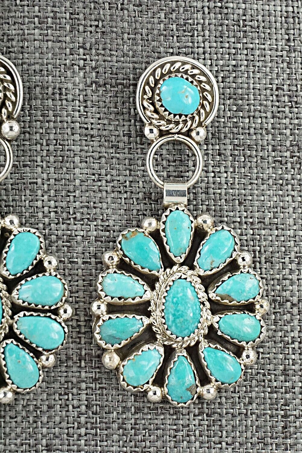 Turquoise & Sterling Silver Earrings - Eunise Wilson