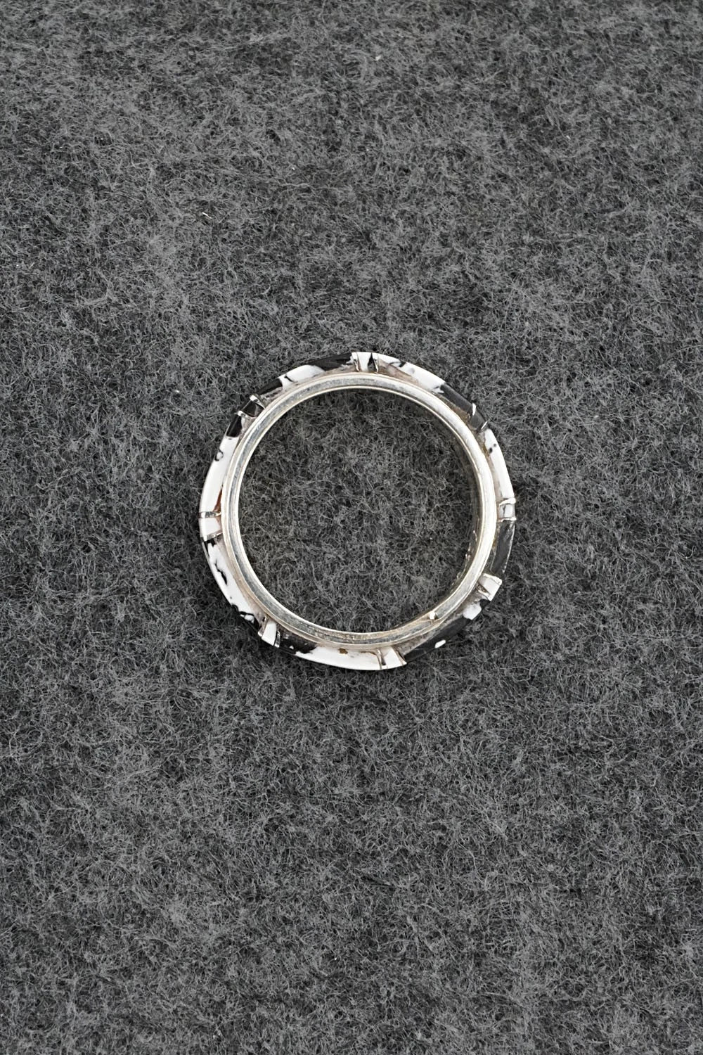 White Buffalo & Sterling Silver Ring - Terrance Panteah - Size 9