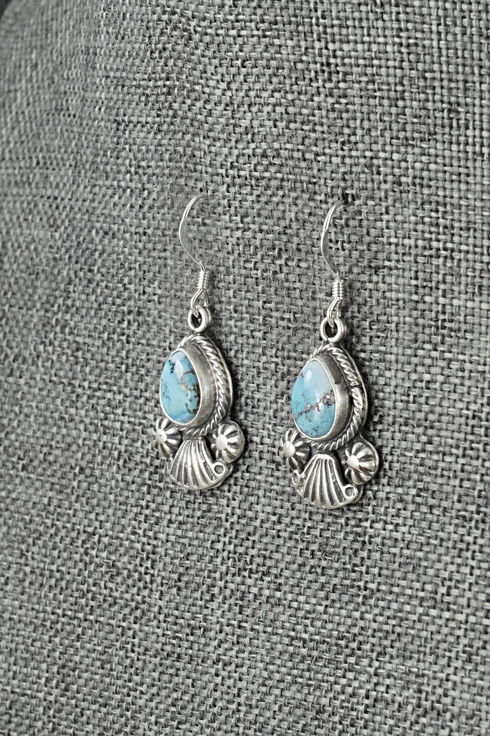 Turquoise & Sterling Silver Earrings - Verley Betone