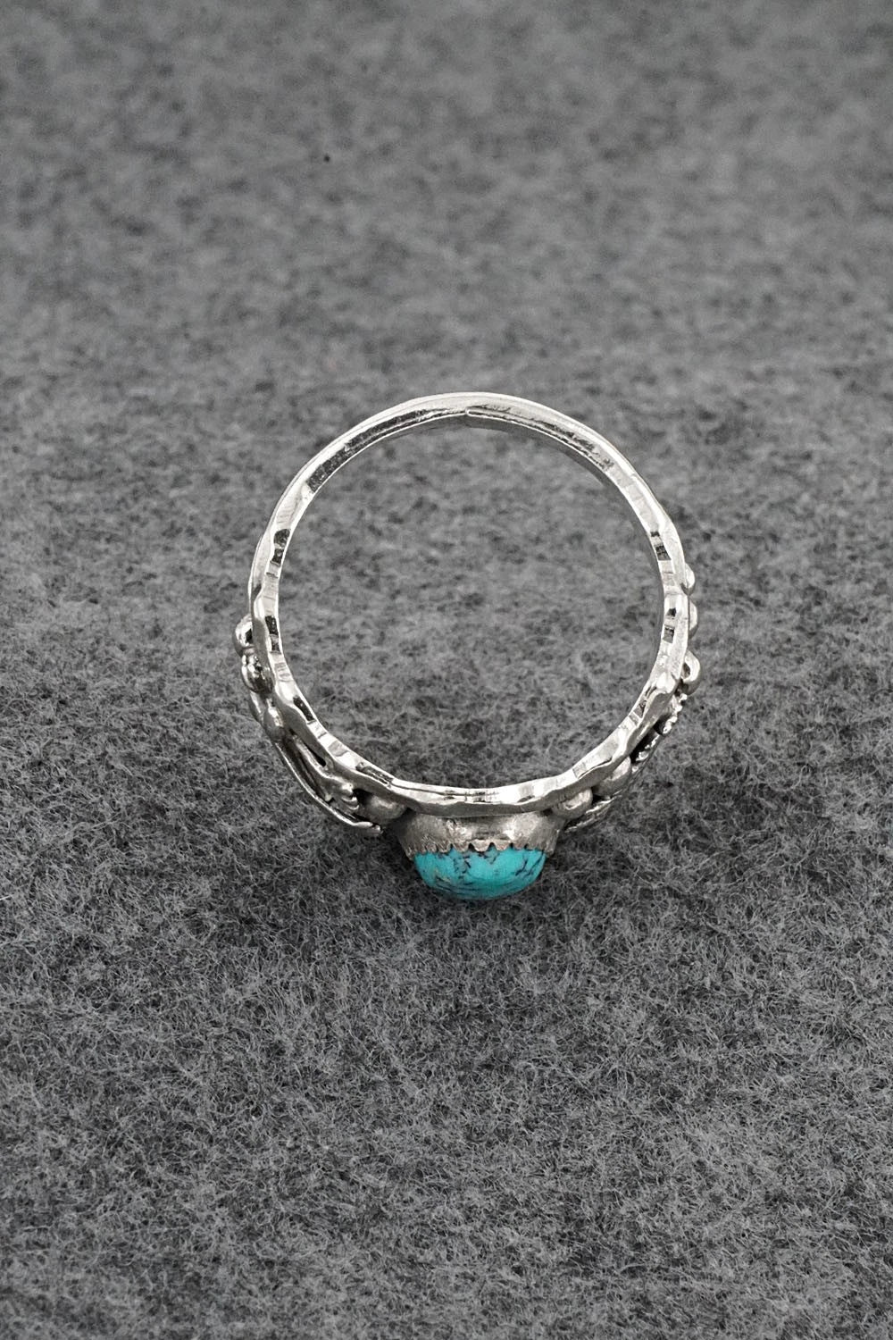 Turquoise & Sterling Silver Ring - Genevieve Francisco - Size 13