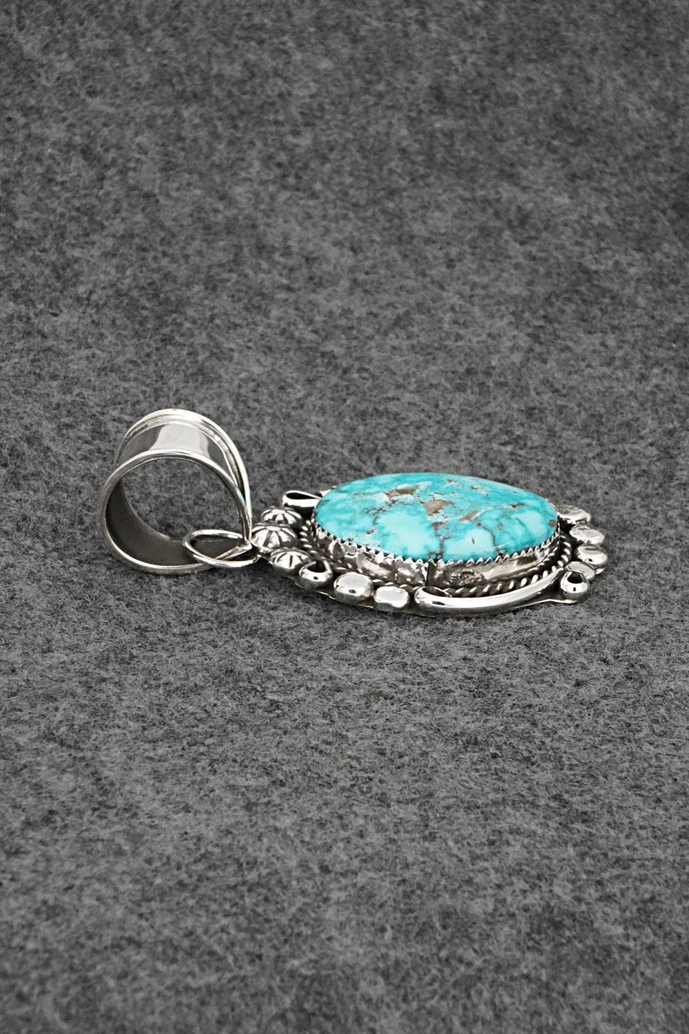 Turquoise & Sterling Silver Pendant - Phil Nez