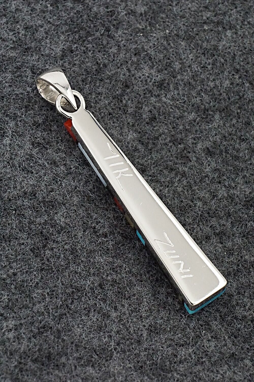 Multi Stone & Sterling Silver Pendant - Madarrel Kallestewa