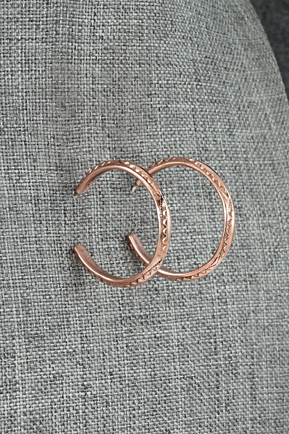 Copper Hoop Earrings - Elaine Tahe