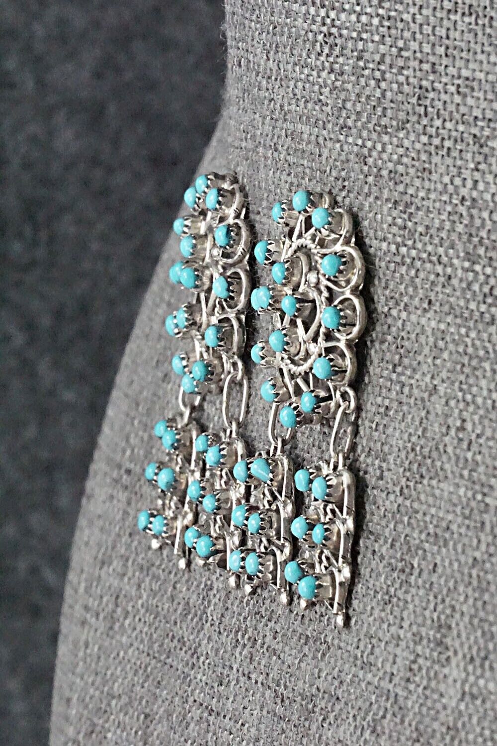 Turquoise & Sterling Silver Earrings - Wayne Johnson