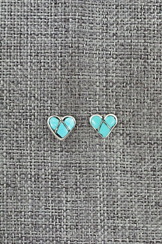 Turquoise & Sterling Silver Earrings - Jolena Haskie