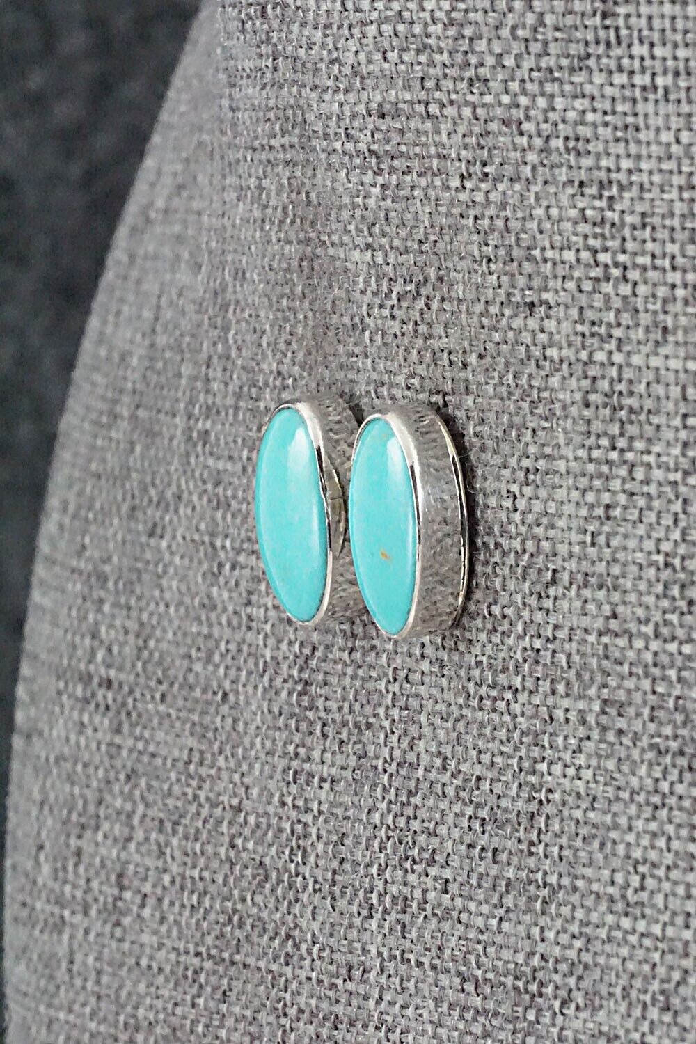 Turquoise & Sterling Silver Earrings - Marco Begaye