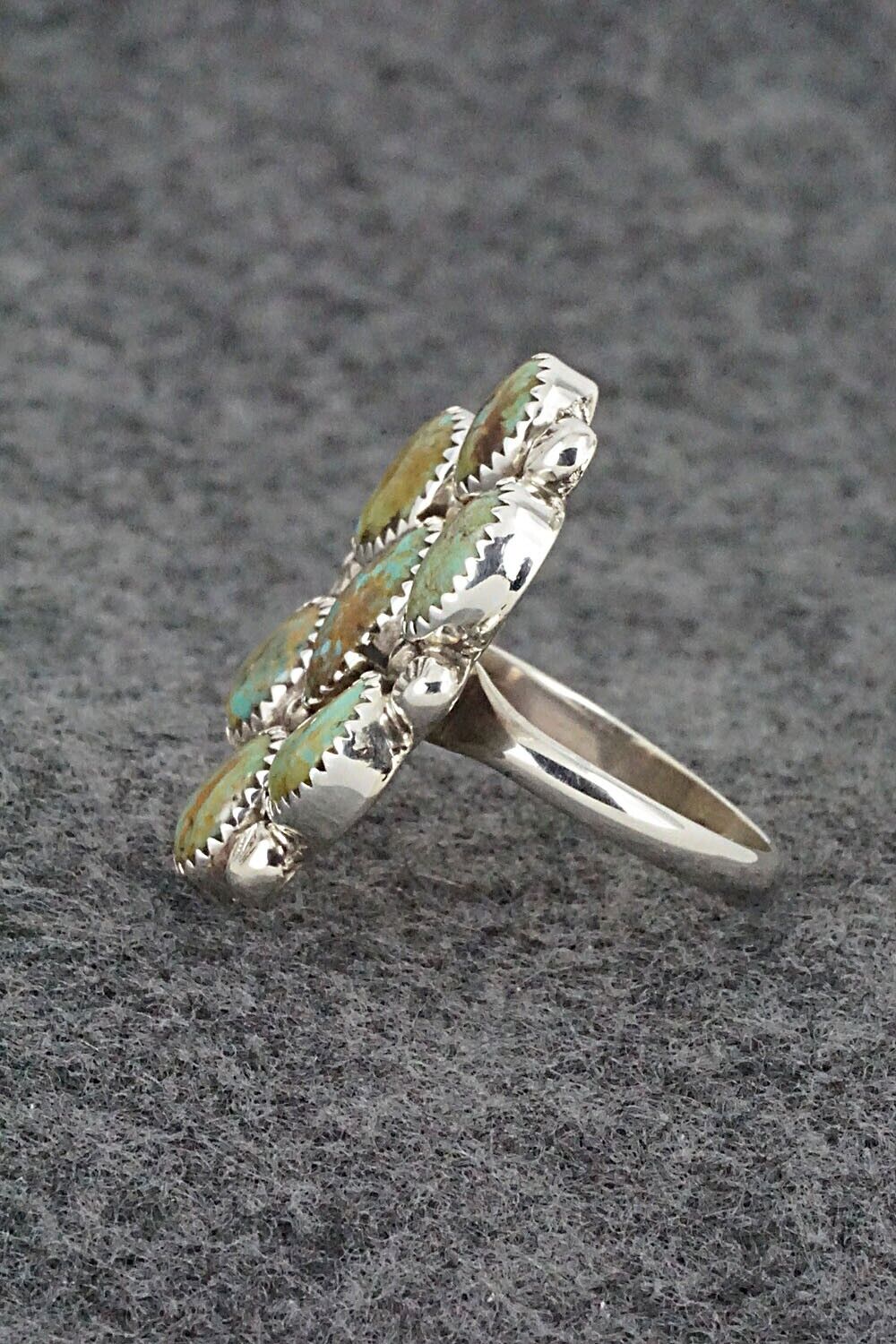 Turquoise & Sterling Silver Ring - Priscilla Reeder - Size 8.5