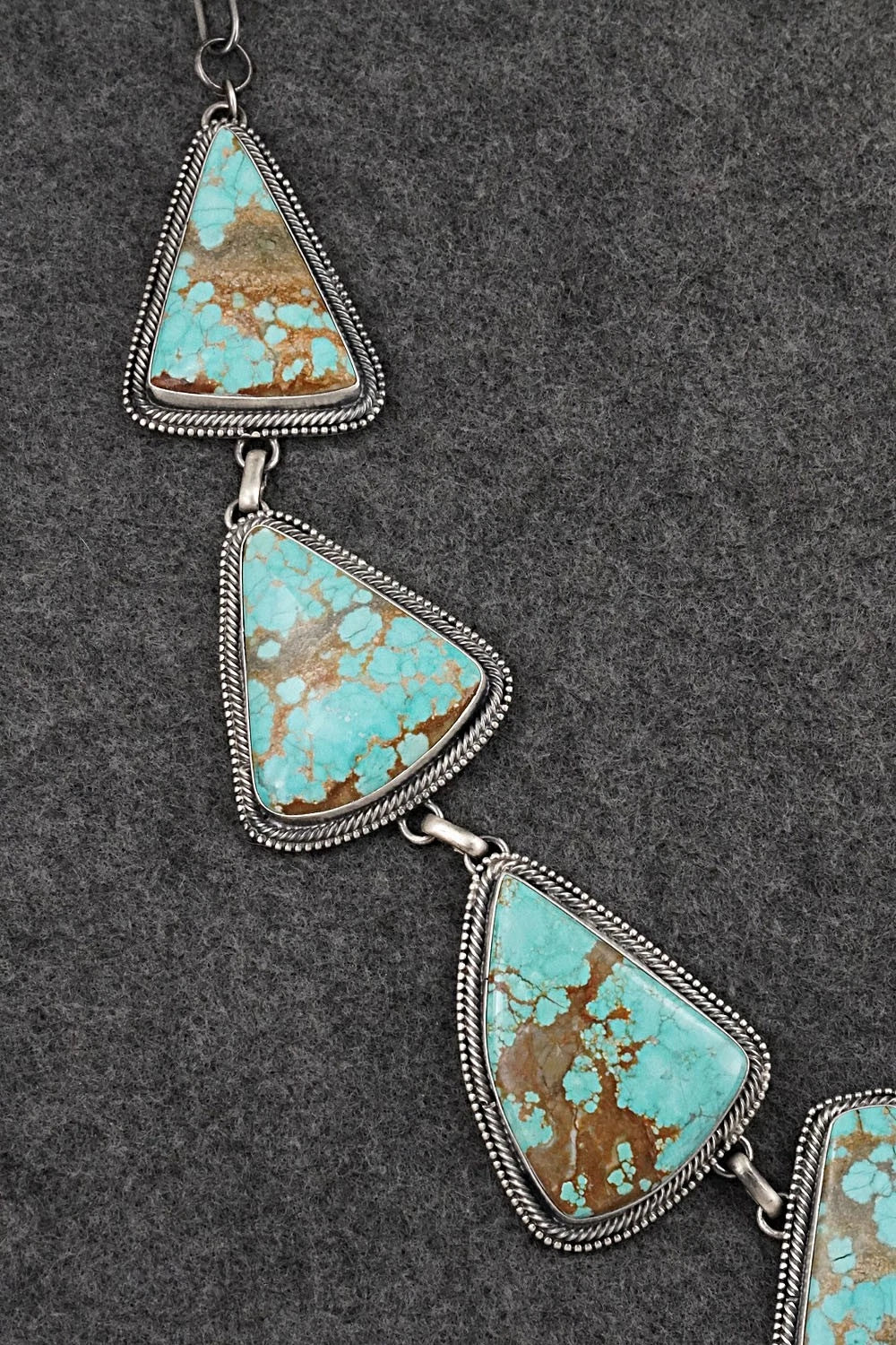 Turquoise & Sterling Silver Necklace and Earrings Set - Paul Livingston