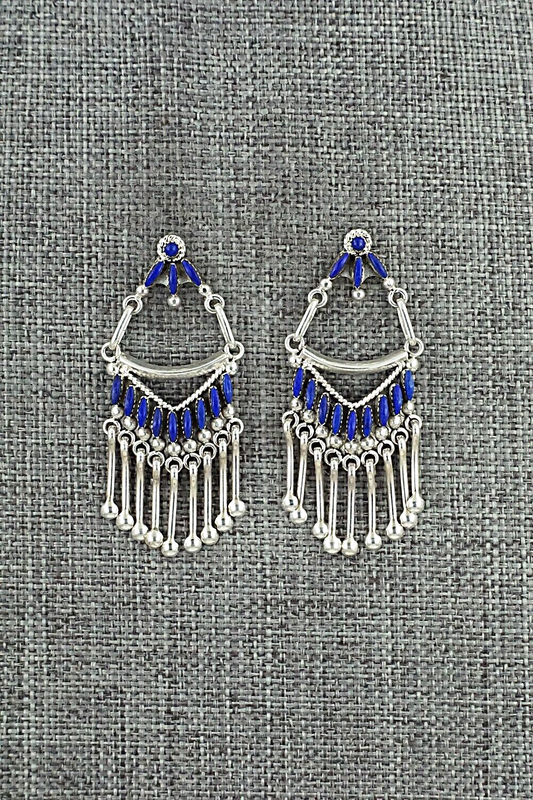 Lapis & Sterling Silver Earrings - Stewart Natewa