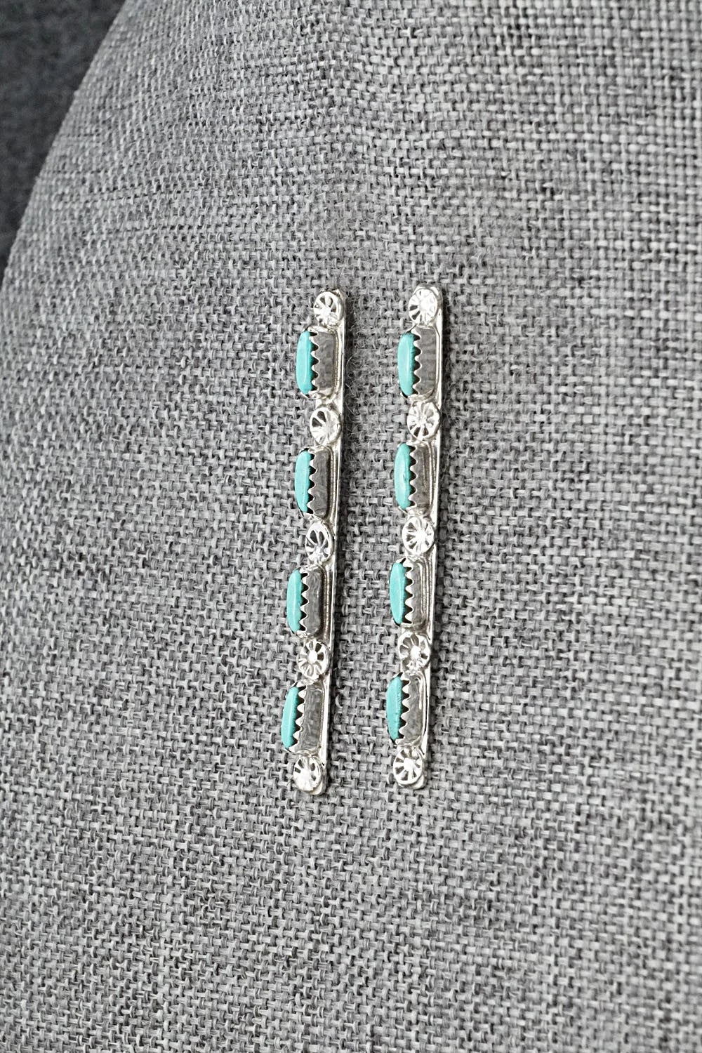 Turquoise & Sterling Silver Earrings - Murray Hannaweeka