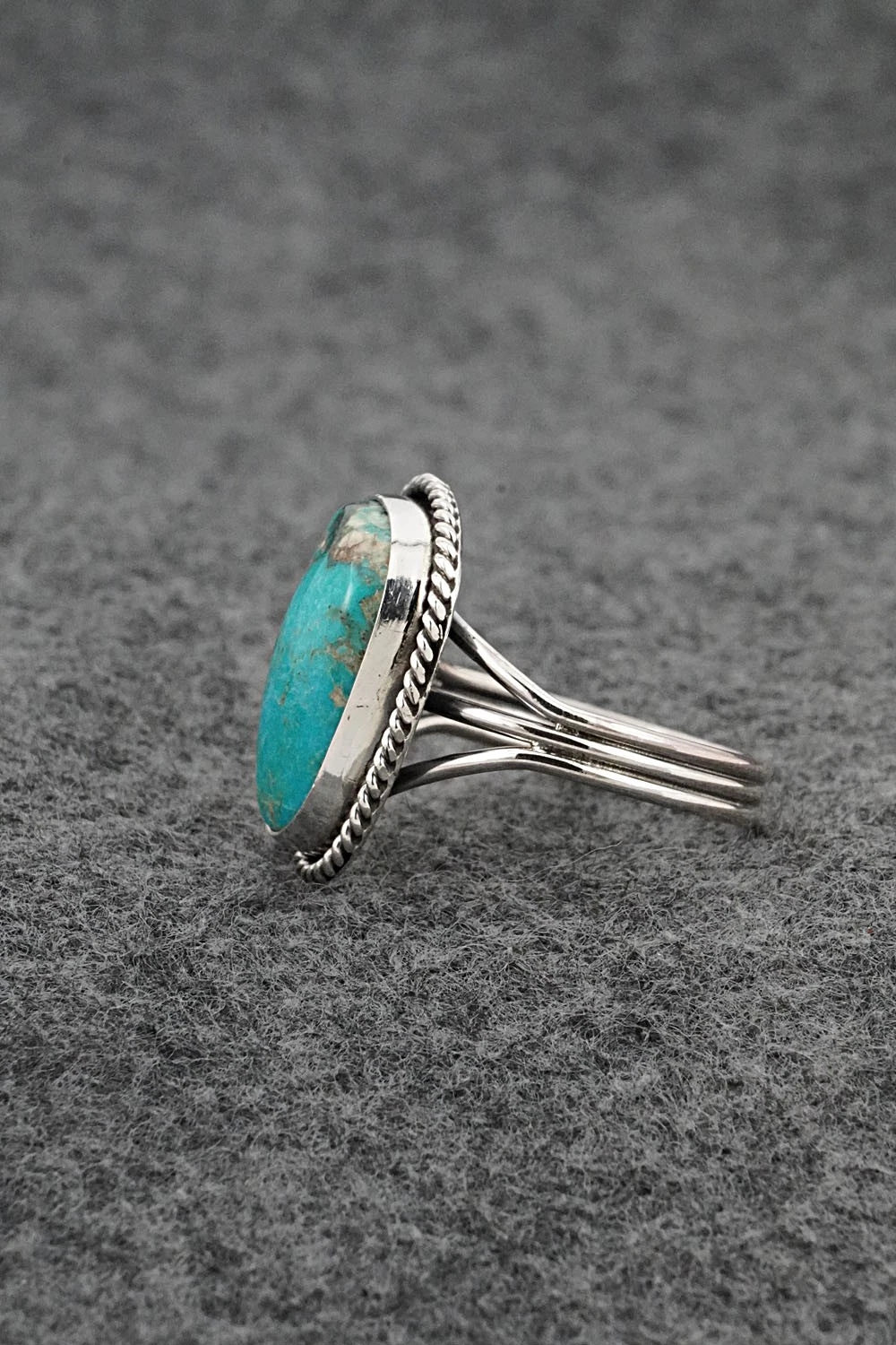 Turquoise & Sterling Silver Ring - Rena Begay - Size 10