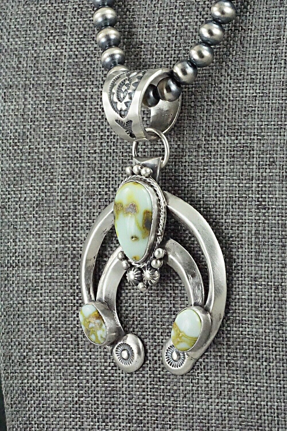 Variscite & Sterling Silver Necklace - Samuel Yellowhair