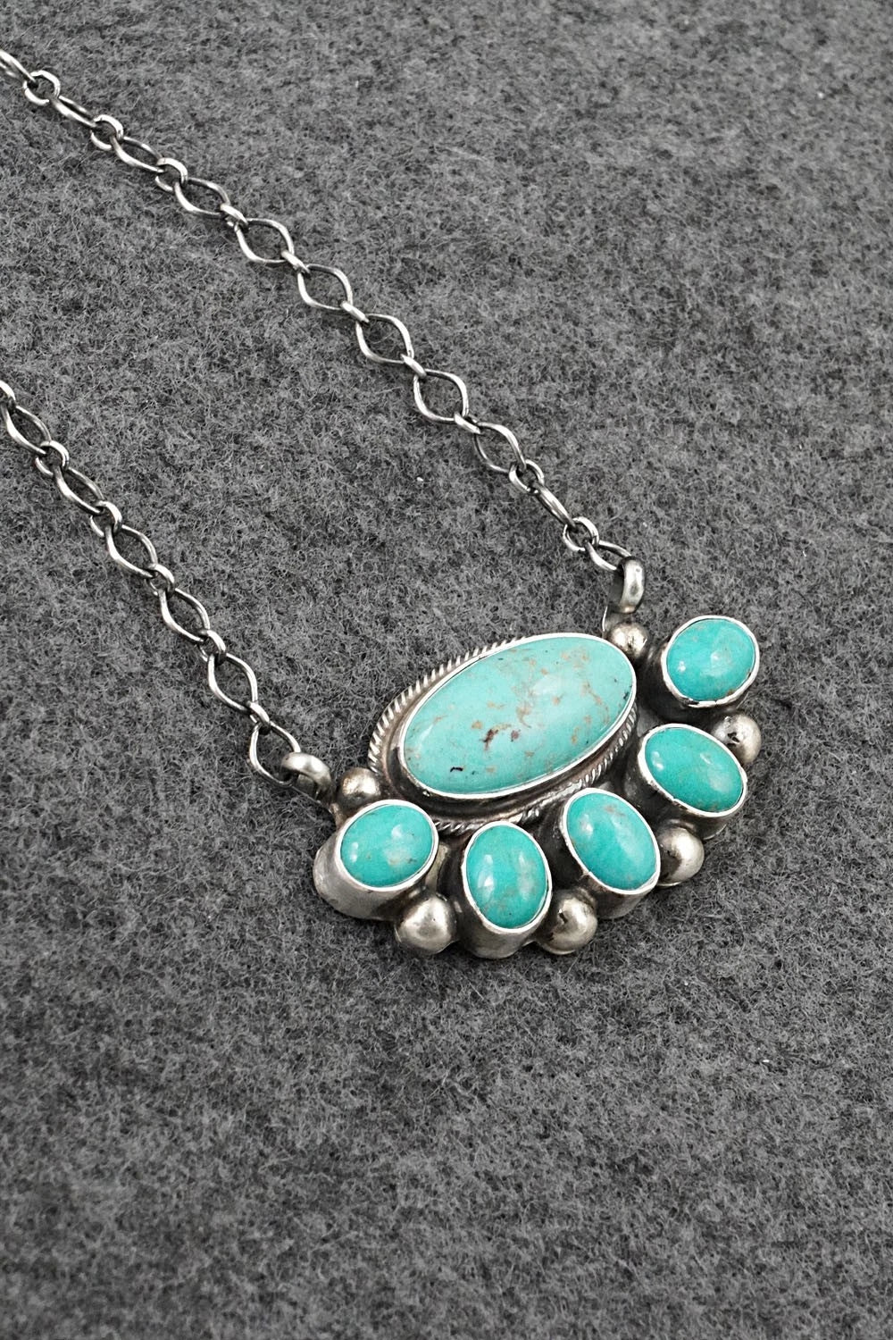 Turquoise & Sterling Silver Necklace - Kathleen Livingston