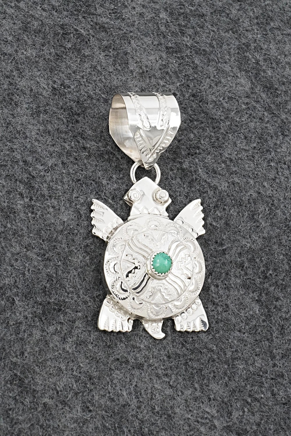 Turquoise & Sterling Silver Pendant - Alonzo Mariano