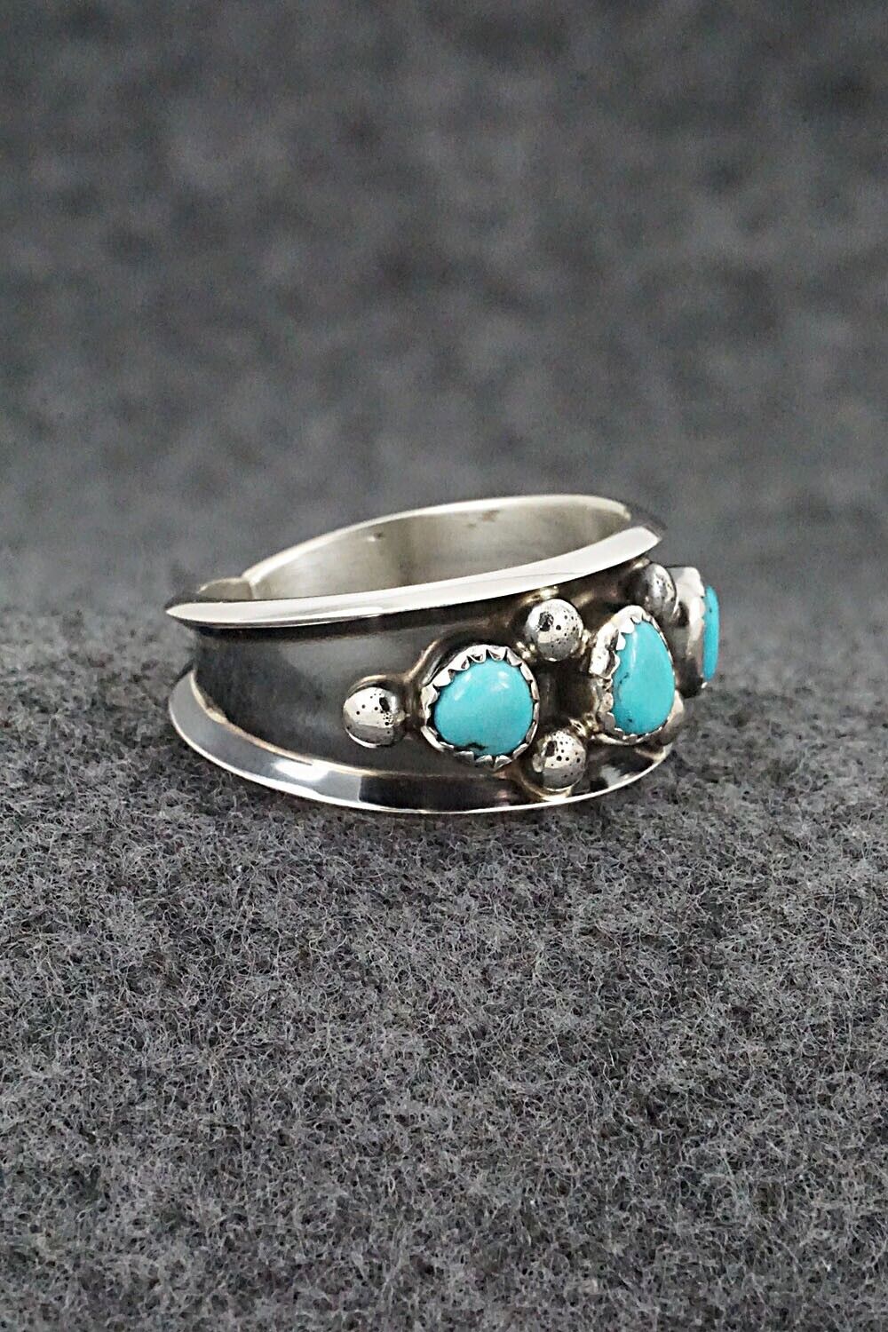 Turquoise & Sterling Silver Ring - Paul Largo - Size 9.25