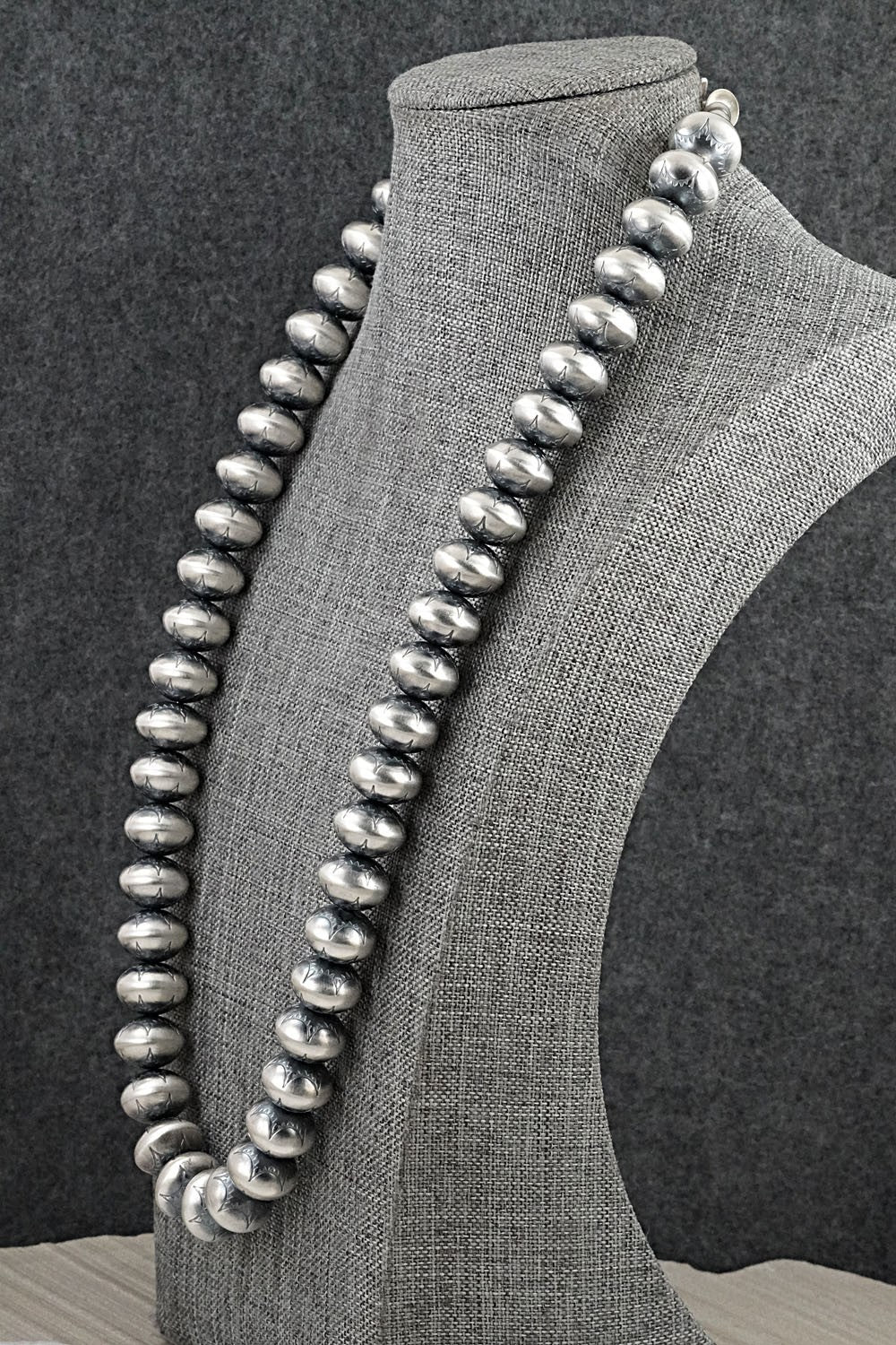Sterling Silver Navajo Pearl Necklace 24" - Bryannen Halwood