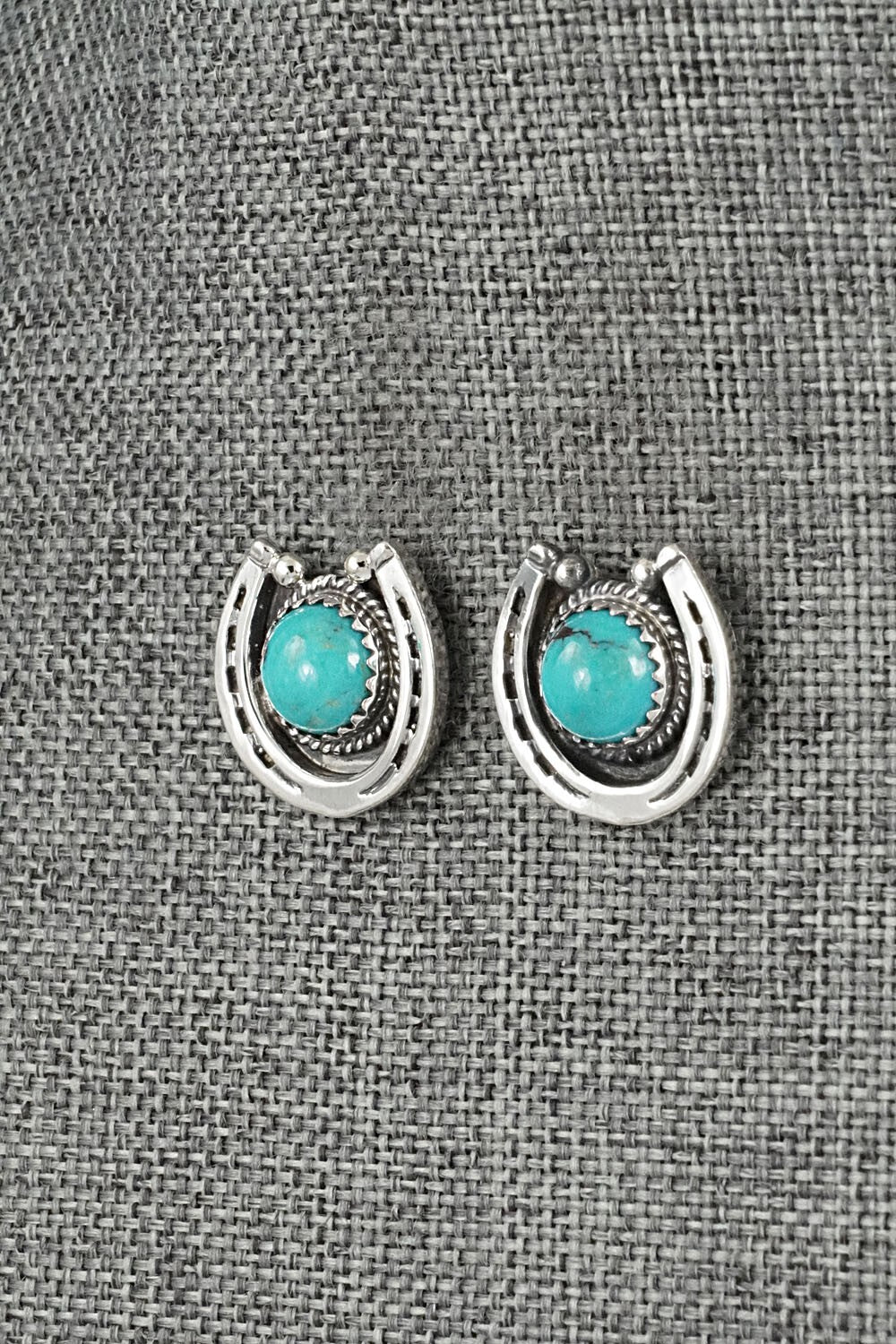 Turquoise & Sterling Silver Earrings - Hiram Largo