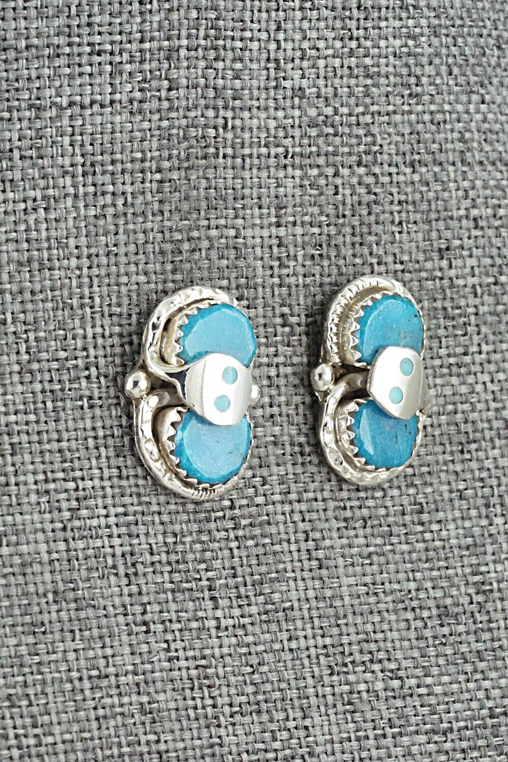 Turquoise & Sterling Silver Earrings - Joy Calavaza