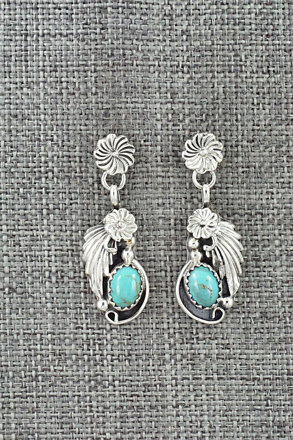 Turquoise & Sterling Silver Earrings - Verley Betone