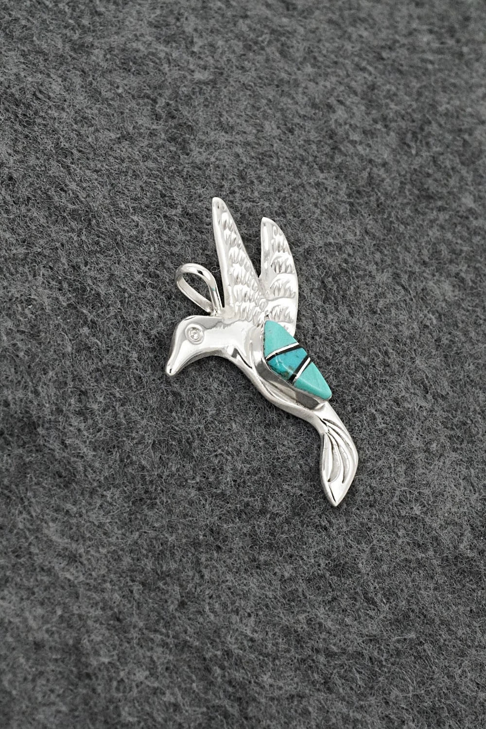 Turquoise & Sterling Silver Pendant - Dorothy Martinez