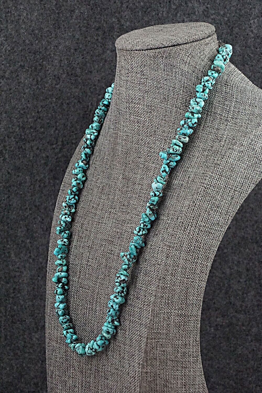 Turquoise & Sterling Silver Necklace 21" - Louise Joe