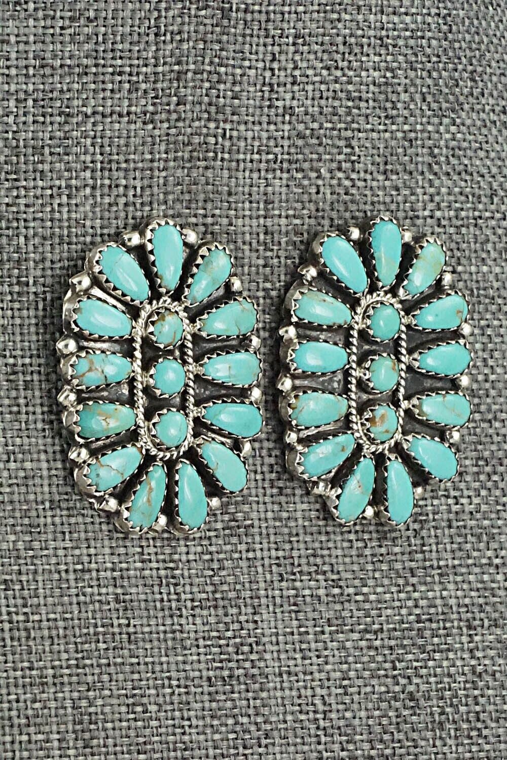 Turquoise & Sterling Silver Earrings - Zeita Begay