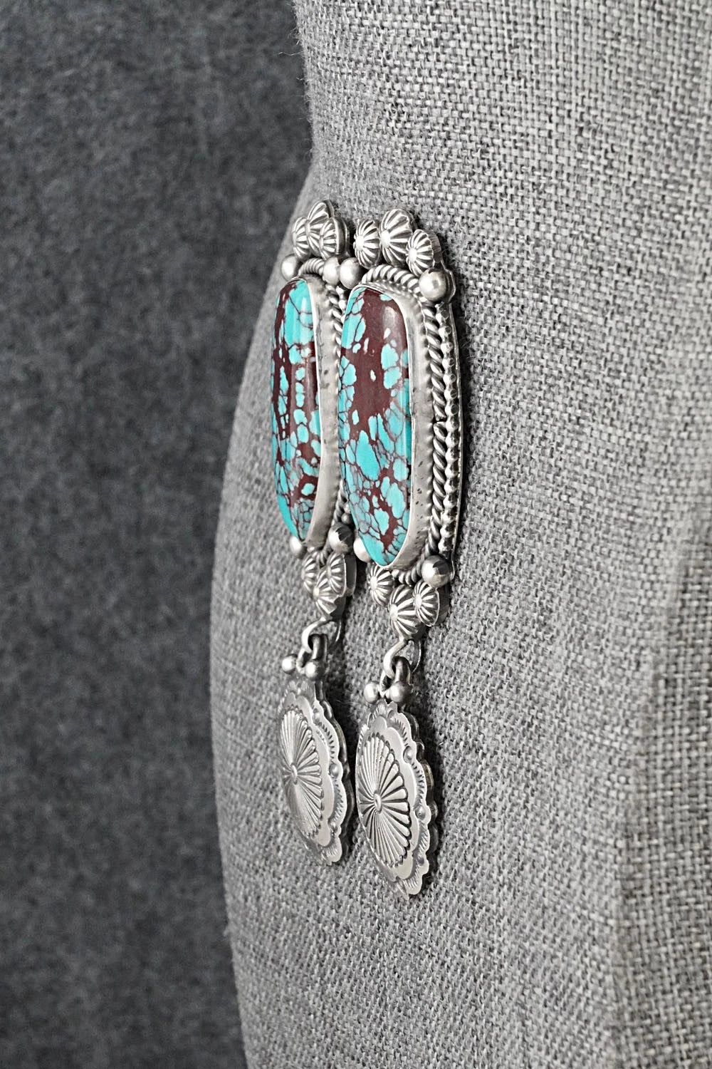 Turquoise & Sterling Silver Earrings - Michael Calladitto