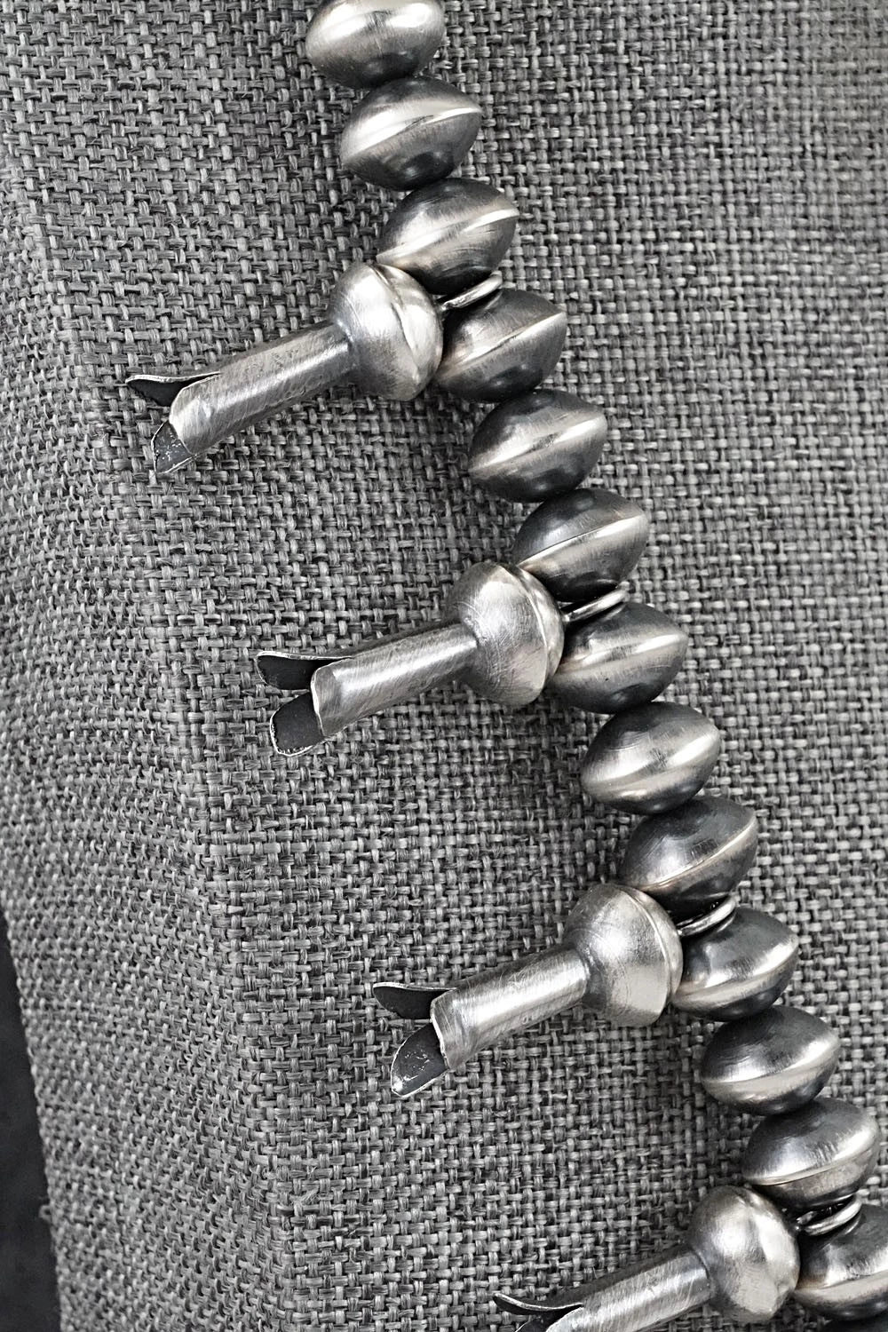 Turquoise & Sterling Silver Squash Blossom Necklace - Presley Haley