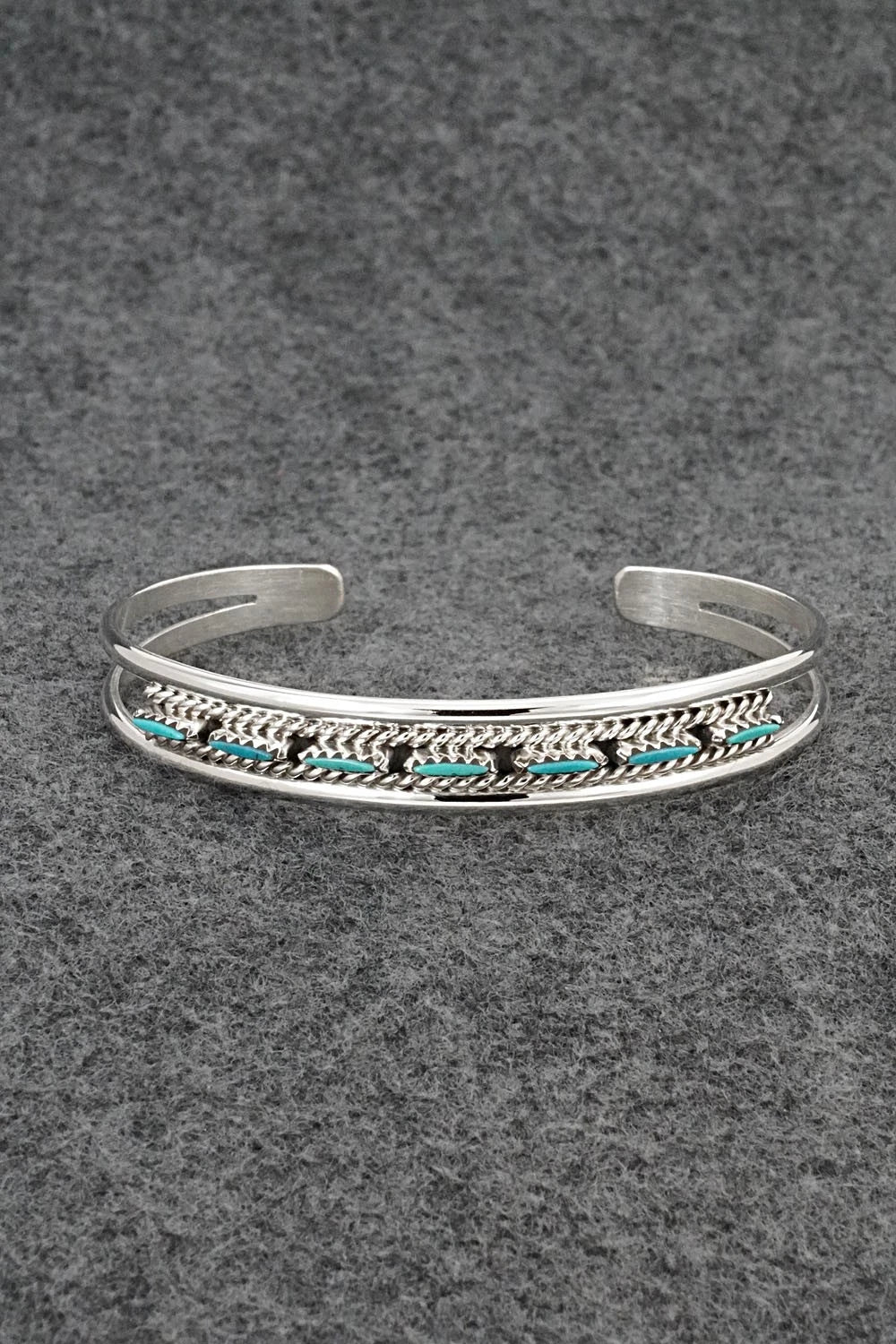 Turquoise & Sterling Silver Bracelet - Roland Francisco