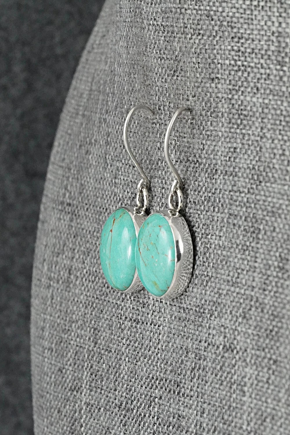 Turquoise & Sterling Silver Earrings - Eugene Gruber