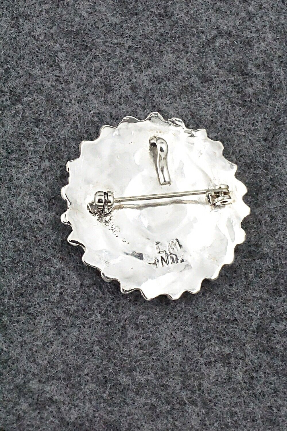 Multi-Stone & Sterling Silver Pendant/Pin - Lorencita Walela