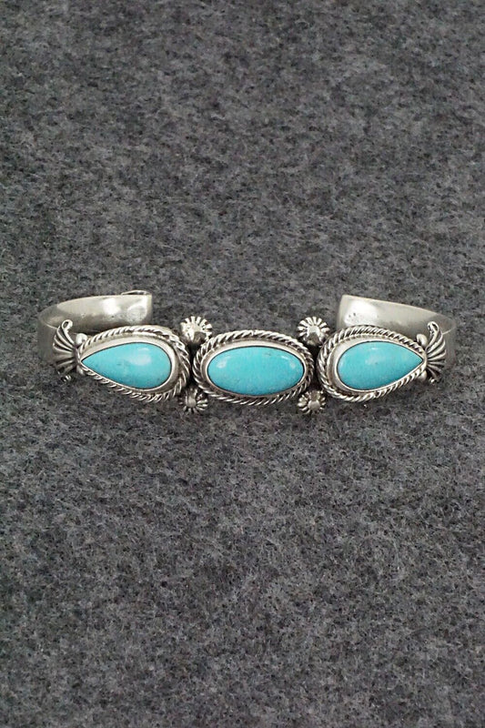 Turquoise & Sterling Silver Bracelet - Bobby Platero