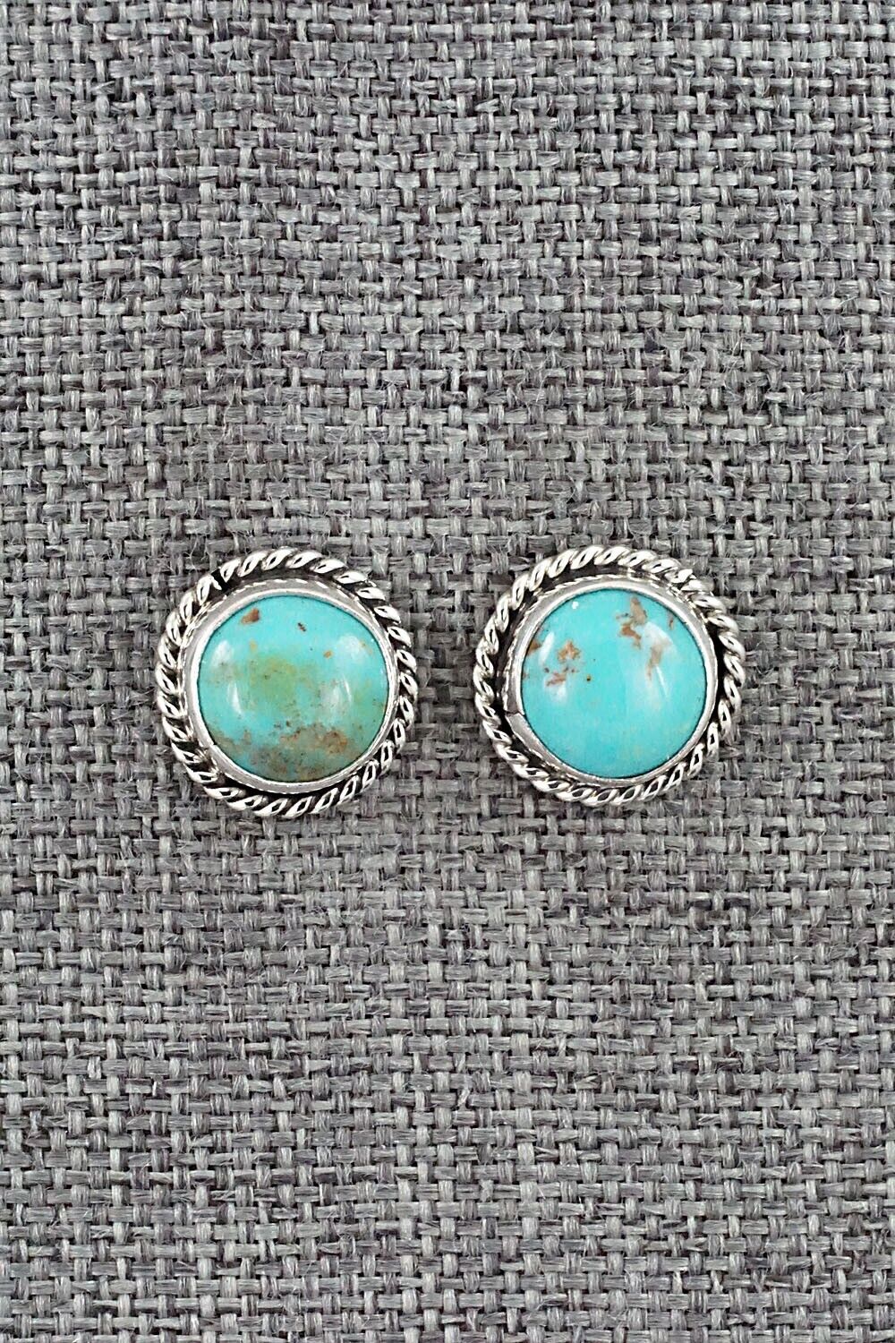 Turquoise & Sterling Silver Earrings - Marco Begaye