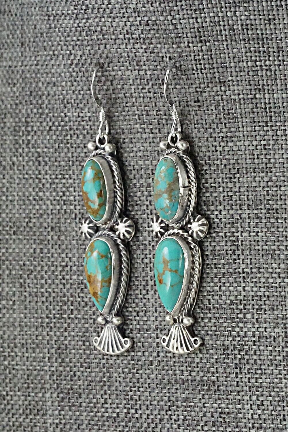 Turquoise & Sterling Silver Earrings - Verley Betone