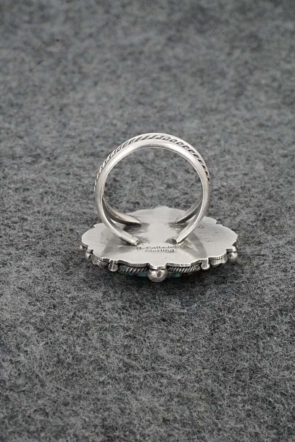 Turquoise & Sterling Silver Ring - Rosita Calladitto - Size 8