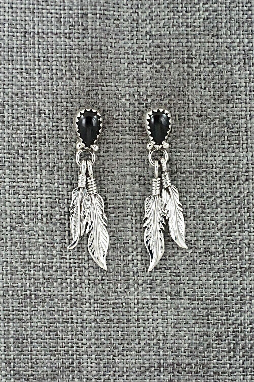 Onyx & Sterling Silver Earrings - Emery Spencer