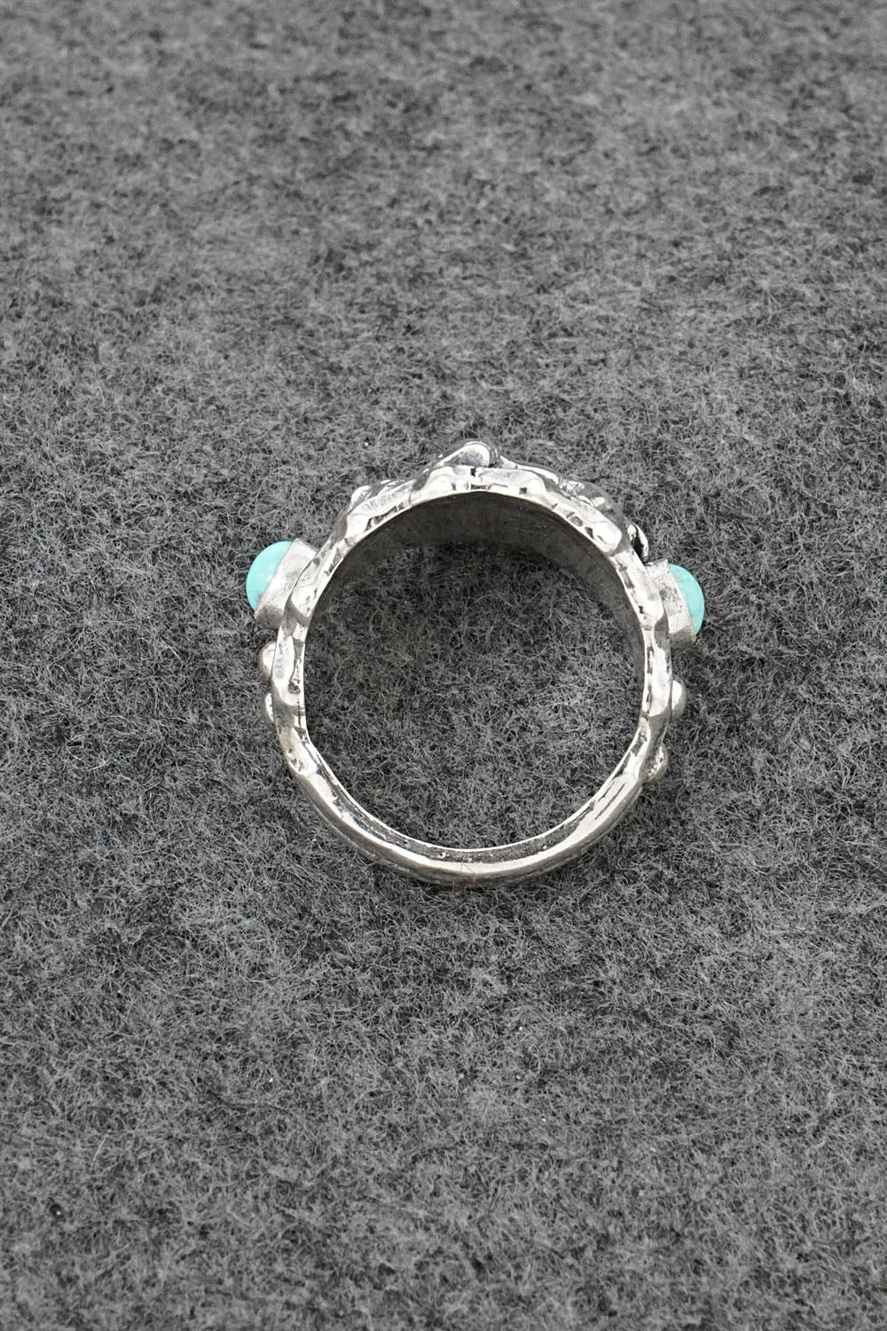 Turquoise & Sterling Silver Ring - Genevieve Francisco - Size 11