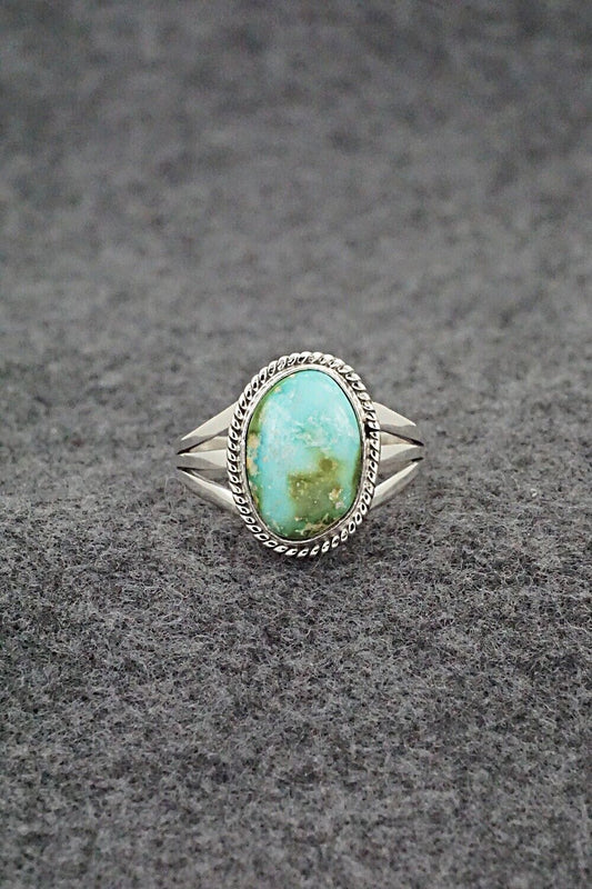 Turquoise & Sterling Silver Ring - Alice Rose Saunders - Size 8.25