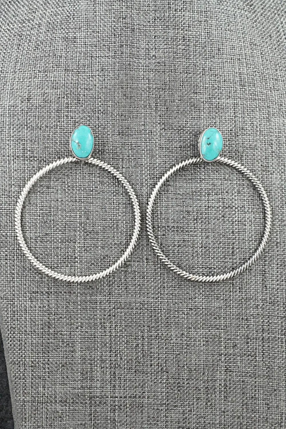 Turquoise & Sterling Silver Earrings - Verley Betone