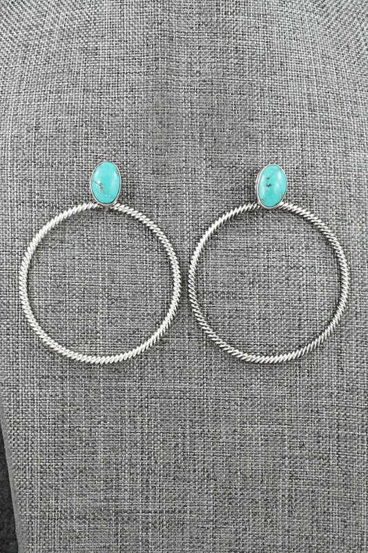 Turquoise & Sterling Silver Earrings - Verley Betone