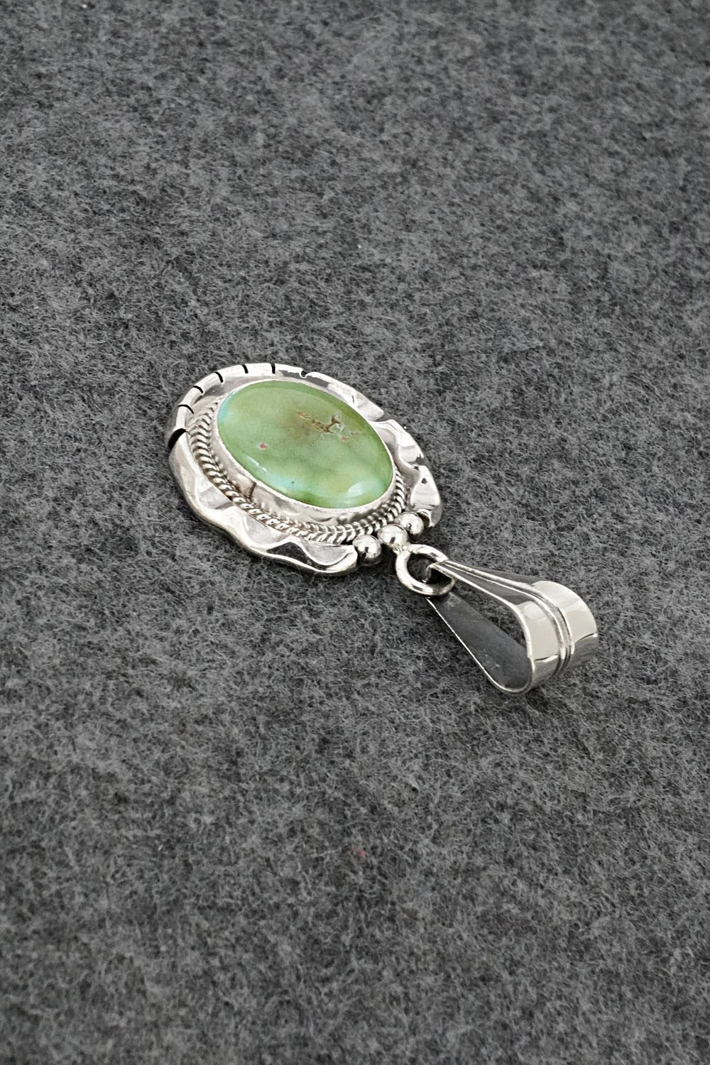 Turquoise & Sterling Silver Pendant - Samuel Yellowhair