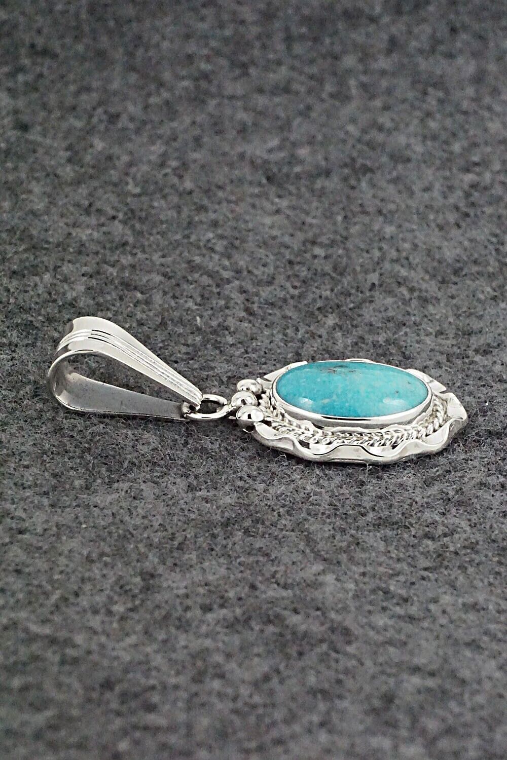 Turquoise & Sterling Silver Pendant - Samuel Yellowhair