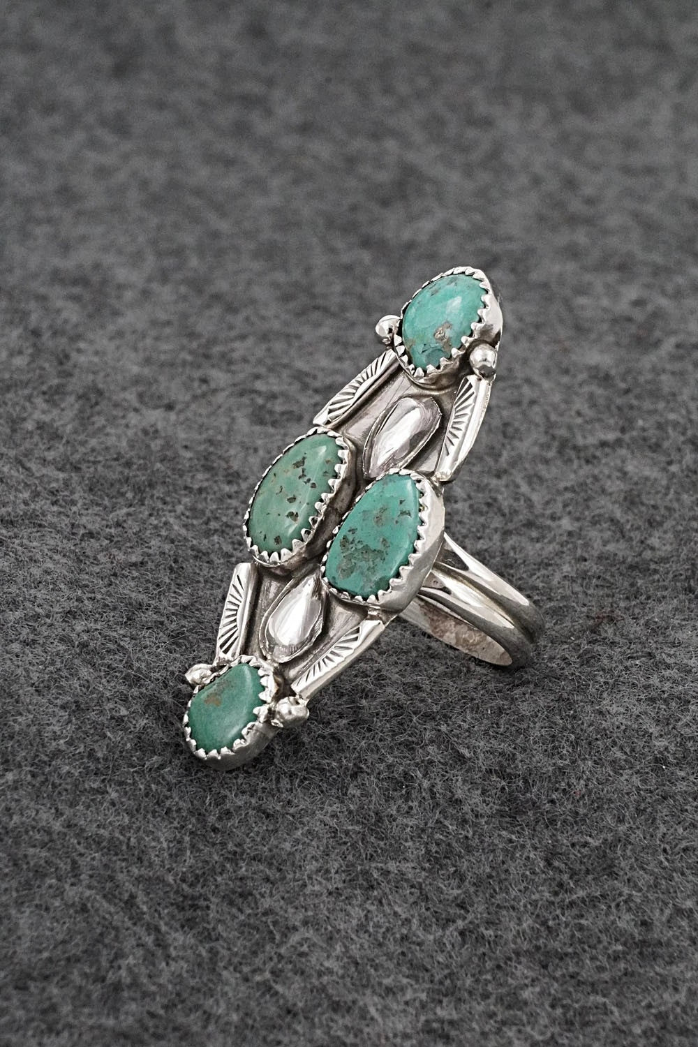 Turquoise & Sterling Silver Ring - Priscilla Reeder - Size 8