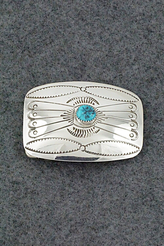 Turquoise & Sterling Silver Belt Buckle - Jolene Begay