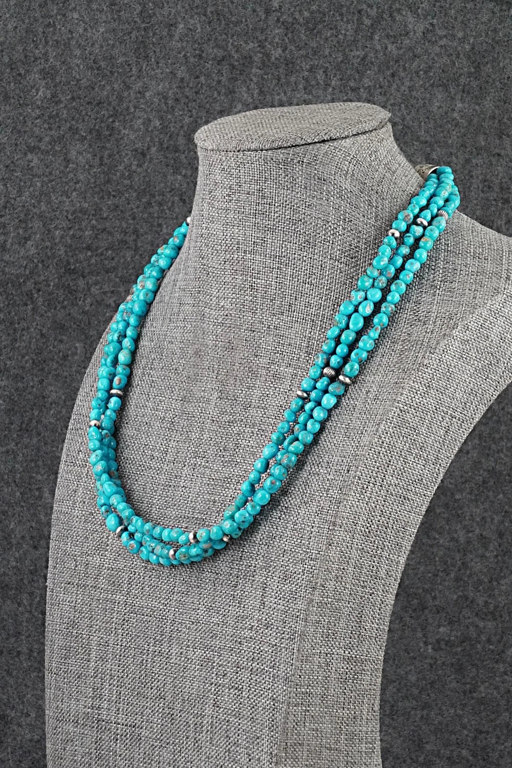 Turquoise & Sterling Silver Necklace - Theresa Skeets