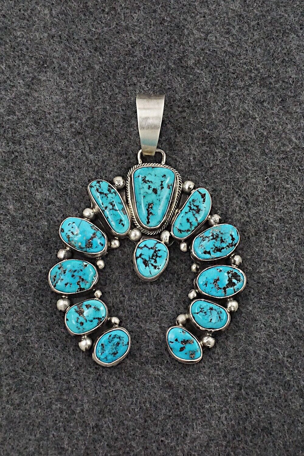 Turquoise & Sterling Silver Pendant - Bobby Johnson