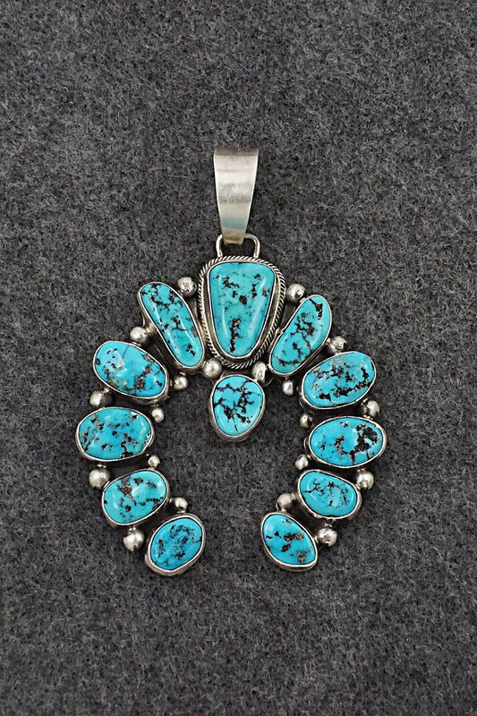 Turquoise & Sterling Silver Pendant - Bobby Johnson