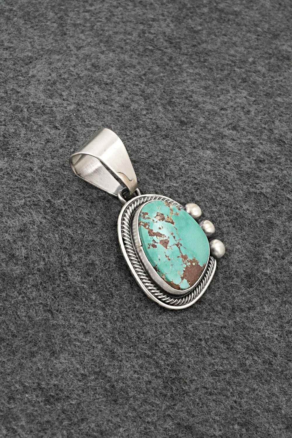 Turquoise & Sterling Silver Pendant - Darrin Livingston