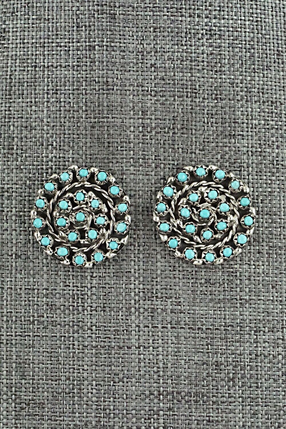 Turquoise & Sterling Silver Earrings - Randy Hooee