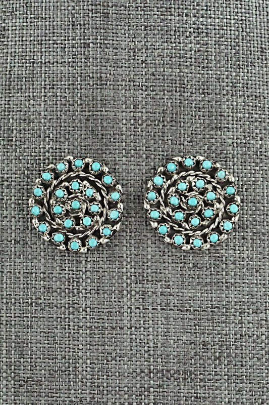 Turquoise & Sterling Silver Earrings - Randy Hooee